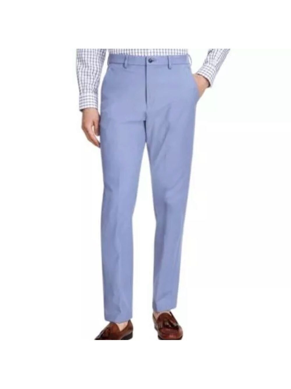 Michael Kors Men's Sky Blue Cotton Stretch Classic Fit Suit Dress Pants 32Wx32L